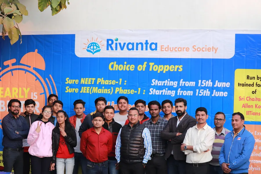 A group photograph at Rivanta Educare — Rivanta Educare, Gonda; archive 2018–2019